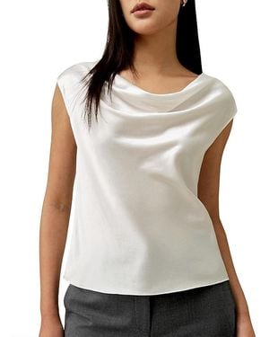 LILYSILK Silk Charmeuse Cowl Neck Top - Multicolor