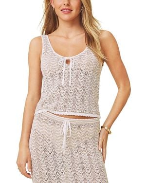 Splendid Eleni Stripe Sweater Tank Top - White