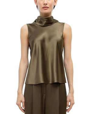 Leset Barb Sleeveless Cowl Neck Top - Green