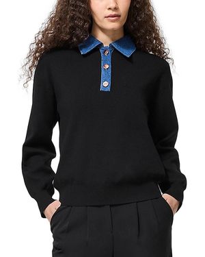 French Connection Contrast Collar Jumper - Black