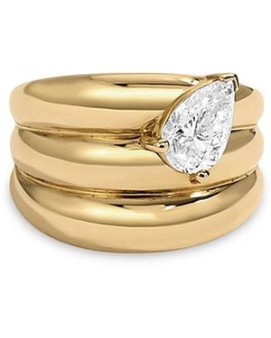 Adina Reyter 14K Lab Grown Diamond Pear Groovy Era Ring - White