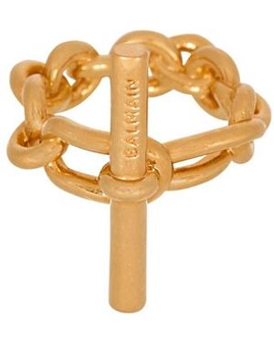 Balmain T-Bar Chain Ring - Metallic