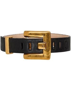 Balmain Anthem Smooth Leather Belt - Black