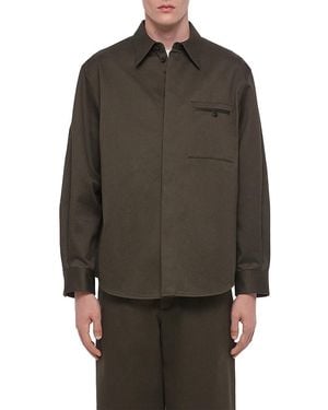 Helmut Lang Chino Twill Pocket Overshirt - Gray