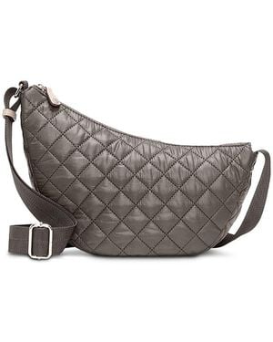 MZ Wallace Metro Smile Small Quilted Crossbody Bag - Gray