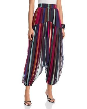Christopher John Rogers Louie Stripe Soft Balloon Pants - Red