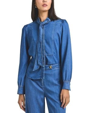 10 Crosby Derek Lam Majah Denim Blouse - Blue