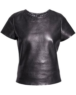 AS by DF New Guard Recycled Leather Tee - Gray