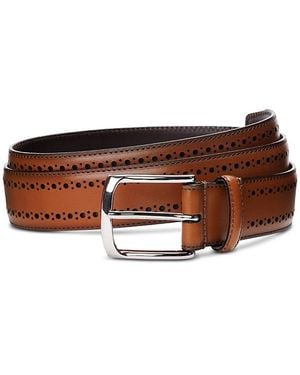 Allen Edmonds Manistee Burnished Leather Belt - Brown