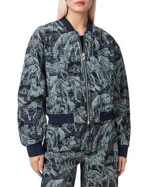 AllSaints Kaytra Denim Bomber Jacket - Blue