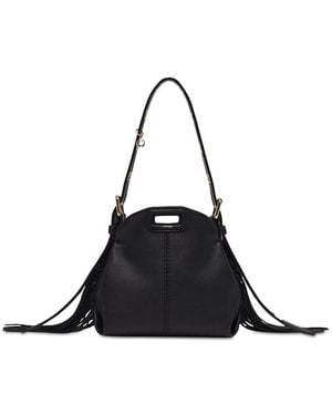 Maje Miss M Micro Leather Shoulder Bag - Black