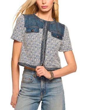 Ramy Brook Libby Tweed Jacket - Blue