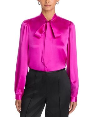 Ramy Brook Theresa Stretch Silk Blouse - Pink