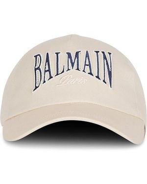 Balmain Cotton College Cap - White
