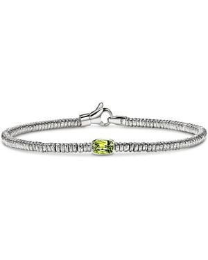 John Hardy Sterling Heishi Peridot Bead Bracelet - White