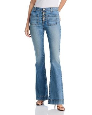 Ramy Brook Cindy High Rise Flare Jeans - Blue