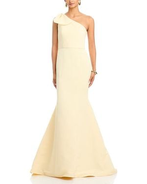 Amsale Sierra One Shoulder Dress - Natural