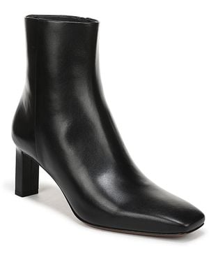 Vince Valetta Leather Ankle Boots - Black