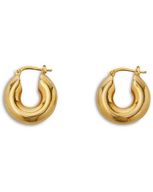 Jil Sander Sculpted Hoop Earrings - Metallic