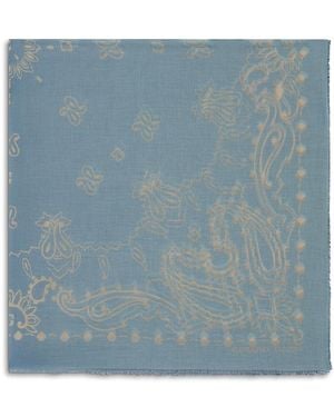 Gerard Darel Dorine Printed Cotton Scarf - Blue