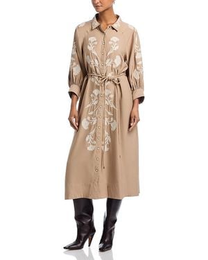 The Great The Western Embroidered Herd Dress - Natural