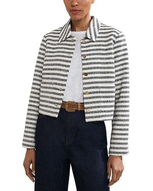 Phase Eight Neave Striped Jacket - Blue