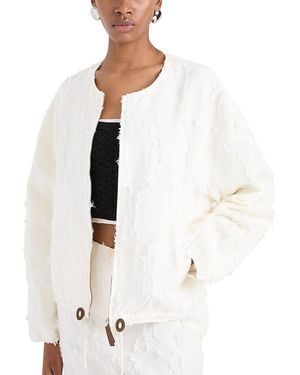 Proenza Schouler Madigan Fringe Jacquard Jacket - White