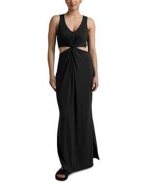 Beyond Yoga Around The World Twist Front Dress - Black