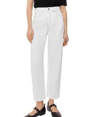 Whistles Authentic Organic High Waist Barrel Leg Jeans - White