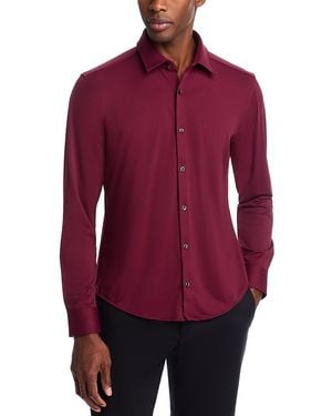 HUGO Ermo Performance Casual Slim Fit Button Down Shirt - Red