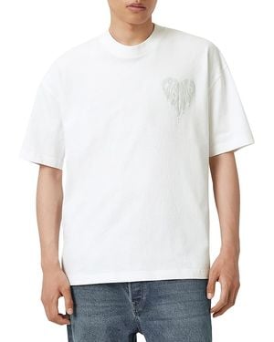 AllSaints Oversized Trip Logo Graphic Tee - White