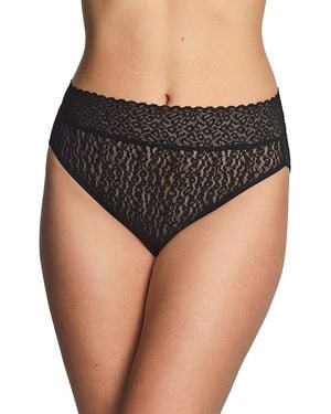 Wacoal High Bar High Cut Lace Panties - Black