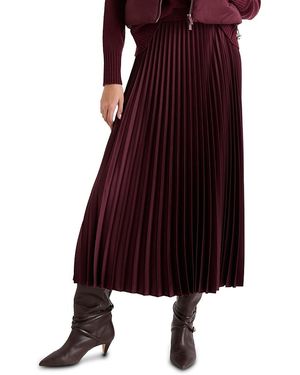 Marella Pontiac Pleat Skirt - Red