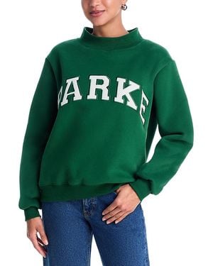 PARKE Varsity Mock Neck Sweatshirt - Green