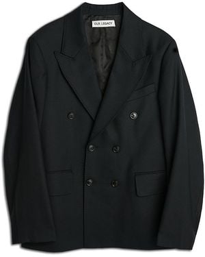 Our Legacy Tailored Fit Double Breasted Blazer - Black