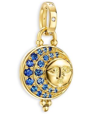 Temple St. Clair 18K Sapphire & Diamond Eclipse Pendant - Metallic