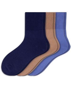 Hue Bobby Socks, Pack Of 3 - Blue