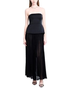 BCBGMAXAZRIA Strapless Peplum Gown - Black