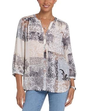 NYDJ Pintuck Blouse - Multicolor