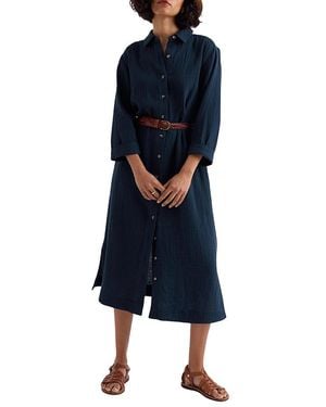 Seasalt Cornwall Whitsand Cove Midi Shirt Dress - Blue
