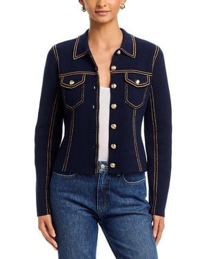 Cinq À Sept Canyon Knit Jacket - Blue