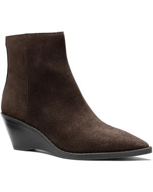 Michael Kors Austin Nubuck Wedge Ankle Boots - Brown