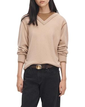 Rag & Bone Nyla Cashmere V Neck Sweater - Natural