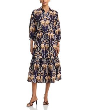 Cara Cara Hutton Floral Midi Dress - Multicolor