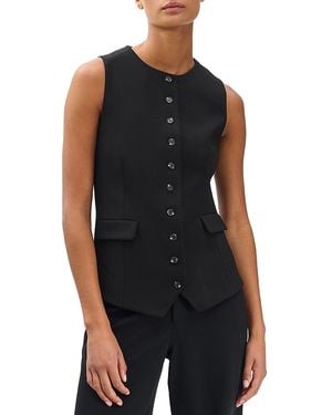 Rag & Bone Irina Ponte Plaid Long Vest - Black