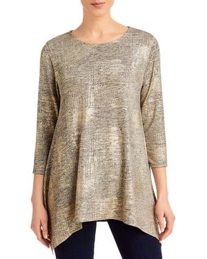 Caroline Rose Metallic Tunic - Natural