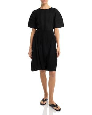Issey Miyake Pleats Please Crossover Bermuda Shorts - Black