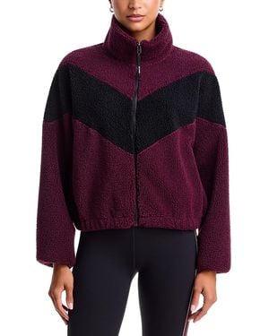 Splits59 Lottie Sherpa Chevron Full Zip Jacket - Red