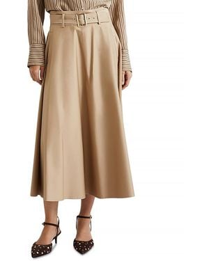 Marella Water Repellent Midi Skirt - Brown