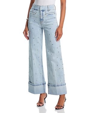 Generation Love Raquel Crystal Stud High Rise Jeans - Blue